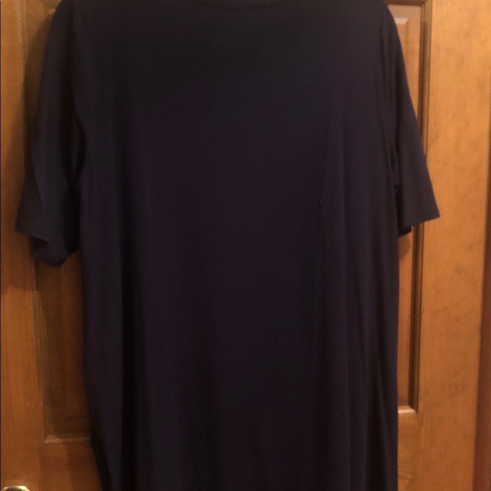 Eileen Fisher Women’s Navy Short Sleeve Crew Tunic - Picture 5 of 5